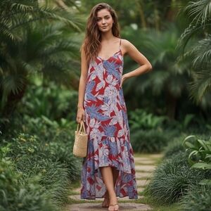 Umgee Maxi High Low Dress size Small